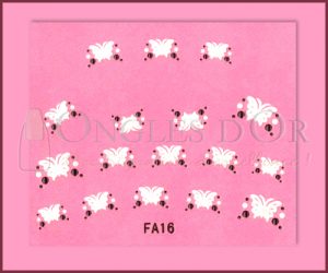 3-D Nail Sticker French Style Butterfly FA16