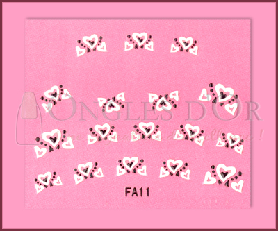 3-D Nail Sticker French Style Heart FA11