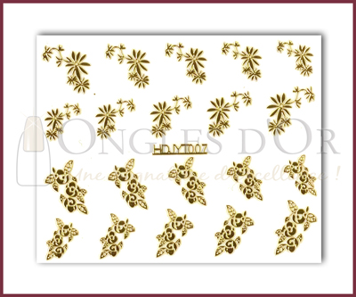 3-D Nail Sticker Gold (D3DT007O)