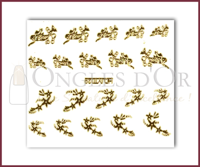 3-D Nail Sticker Gold (D3DT029O)