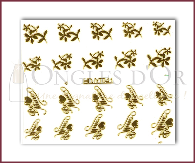 3-D Nail Sticker Gold (D3DT041O)