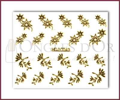 3-D Nail Sticker Gold (D3DT043O)