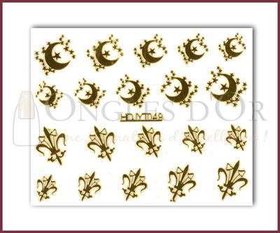 3-D Nail Sticker Gold (D3DT049O)