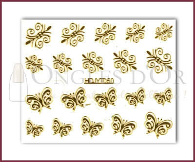 3-D Nail Sticker Gold (D3DT050O)