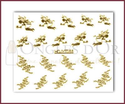 3-D Nail Sticker Gold (D3DT055O)