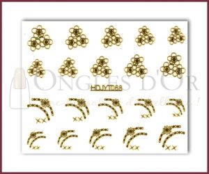 3-D Nail Sticker Gold (D3DT068O)