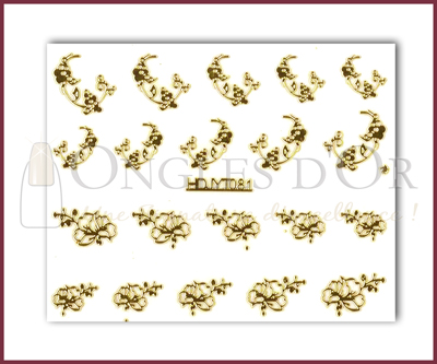 3-D Nail Sticker Gold (D3DT081O)
