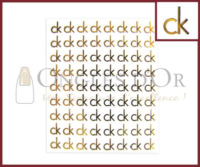 3-D Nail Sticker Gold Logo Calvin Klein (DLO140)