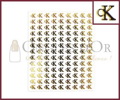 3-D Nail Sticker Gold Logo Calvin Klein (DLO28)