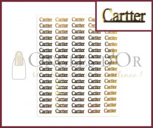 3-D Nail Sticker Gold Logo Cartier (DLO25)