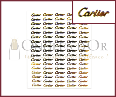 3-D Nail Sticker Gold Logo Cartier (DLO76)