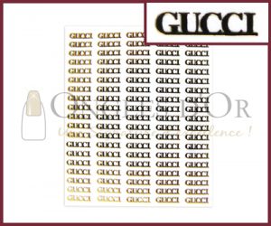 3-D Nail Sticker Gold Logo Gucci (DLO07)