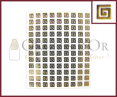 3-D Nail Sticker Gold Logo Gucci (DLO17)