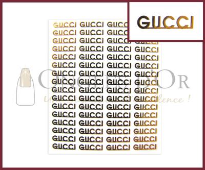 3-D Nail Sticker Gold Logo Gucci (DLO44)