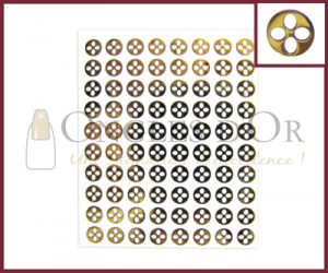 3-D Nail Sticker Gold Logo Louis Vuitton (DLO104)