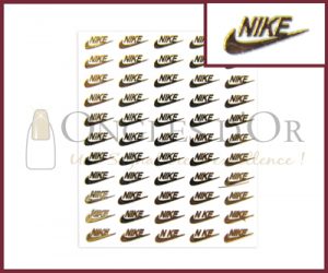 3-D Nail Sticker Gold Logo Nike (DLO42)