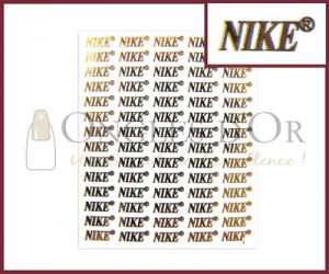 3-D Nail Sticker Gold Logo Nike (DLO56)