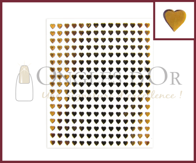 3-D Nail Sticker Gold Small Hearts (DLO77)