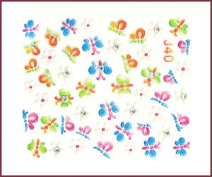 3-D Nail Sticker Model J40