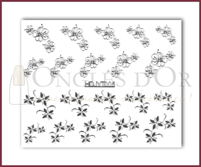 3-D Nail Sticker Silver (D3DT005A)