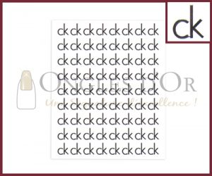 3-D Nail Sticker Silver Logo Calvin Klein (DLA140)