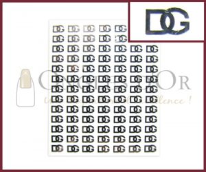 3-D Nail Sticker Silver Logo Dolce & Gabbana (DLA31)