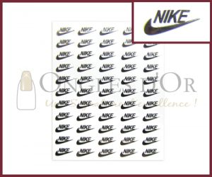 3-D Nail Sticker Silver Logo Nike (DLA42)