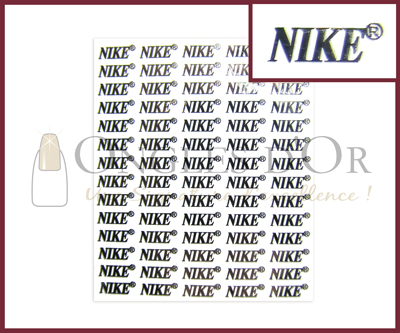 3-D Nail Sticker Silver Logo Nike (DLA56)