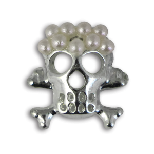 3D Nail Decoration - Skull #40 - White