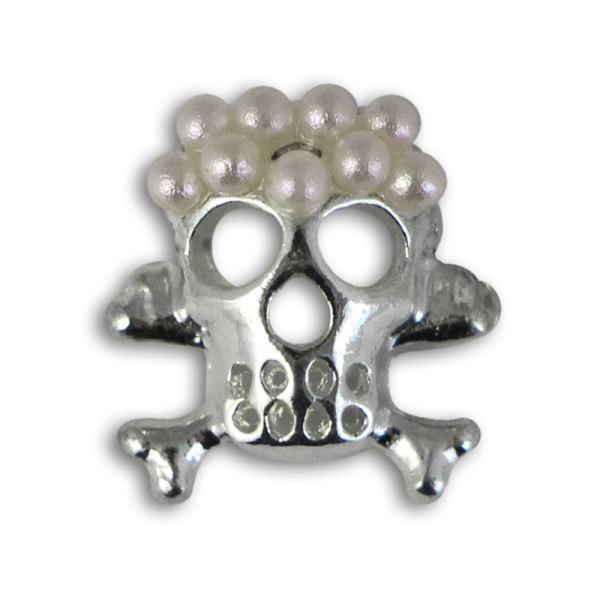 3D Nail Decoration – Skull #40 – White