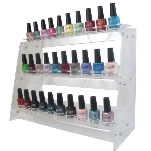 Acrylic Display for Polish Bottles – 3 Shelves (46.5x19x37cm)