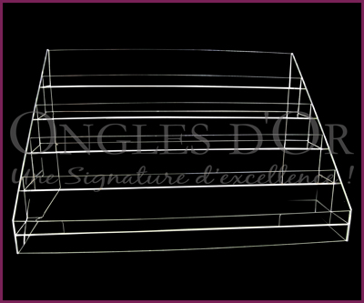 Acrylic Display for Polish Bottles – Staircase 55 Bottles