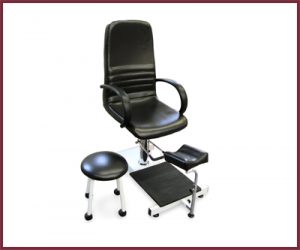 Black Adjustable Hydraulic Pedicure Chair