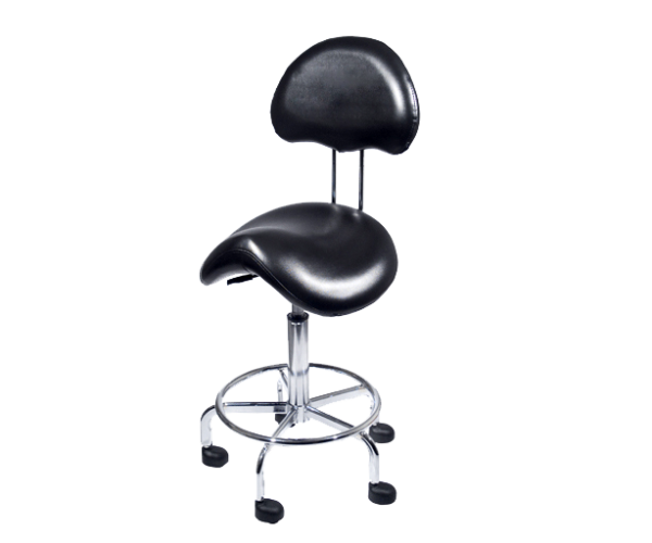 Black Saddle Style Adjustable Hydraulic Chair
