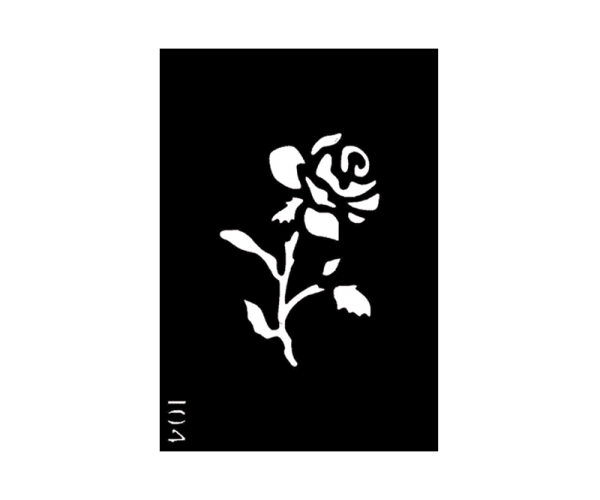 Body Stencil #104 (3" x 4") (Flowers)