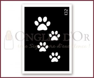 Body Stencil #132 (3" x 4") (Bear Paws)