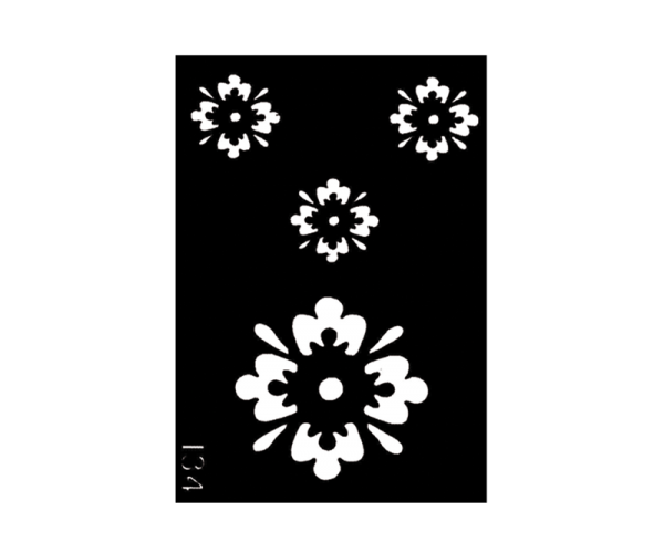 Body Stencil #134 (3" x 4") (Flowers)