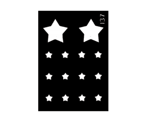 Body Stencil #137 (3" x 4") (Stars)