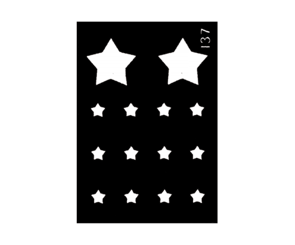 Body Stencil #137 (3" x 4") (Stars)