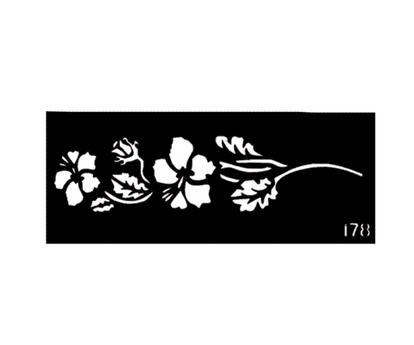 Body Stencil #178 (2" x 5") (Flowers)