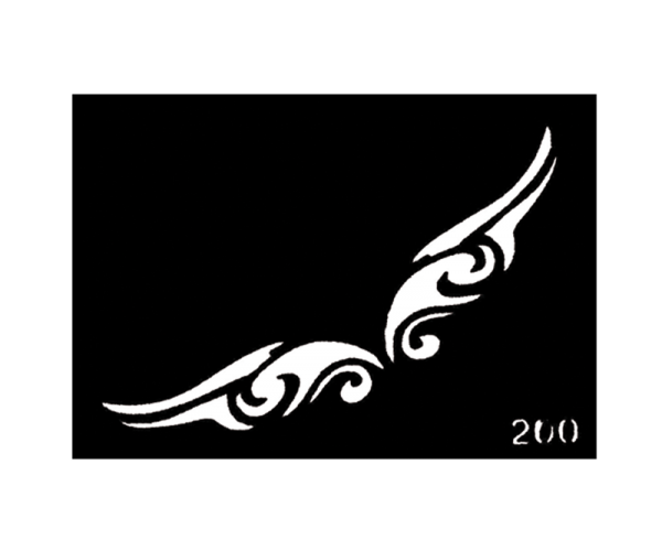 Body Stencil #200 (3" x 4") (Wings)