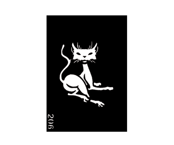 Body Stencil #206 (3" x 4") (Cat)