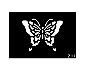 Body Stencil #210 (3" x 4") (Big Butterfly)