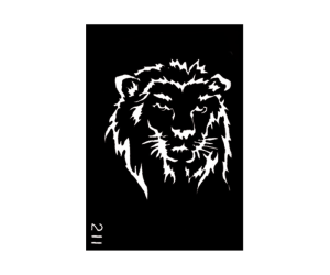 Body Stencil #211 (3" x 4") (Lion)