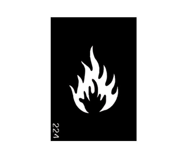 Body Stencil #224 (3" x 4") (Fire)