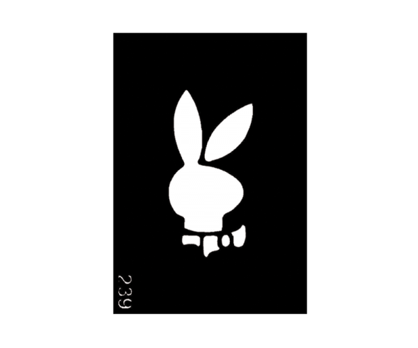 Body Stencil #239 (3" x 4") (Playboy rabbit)