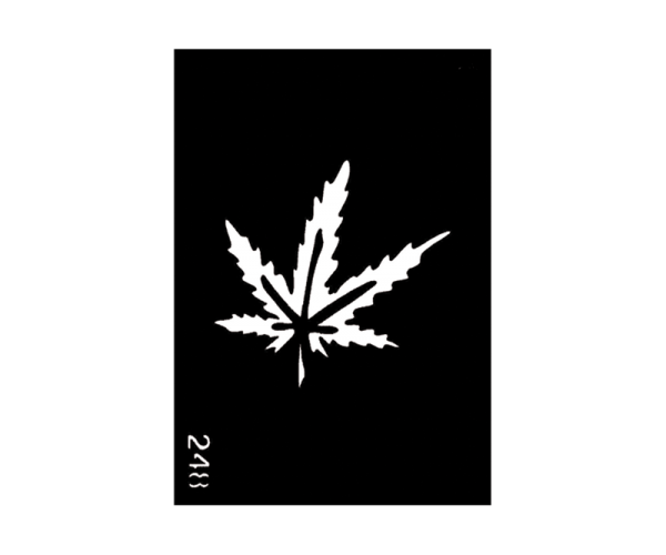 Body Stencil #248 (3" x 4") (Weed Leaf)