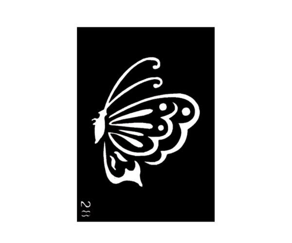 Body Stencil #28 (3" x 4") (Butterfly)