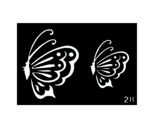 Body Stencil #28D (3" x 4") (Butterfly)