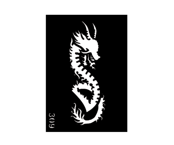 Body Stencil #309 (3" x 4") (Dragon)